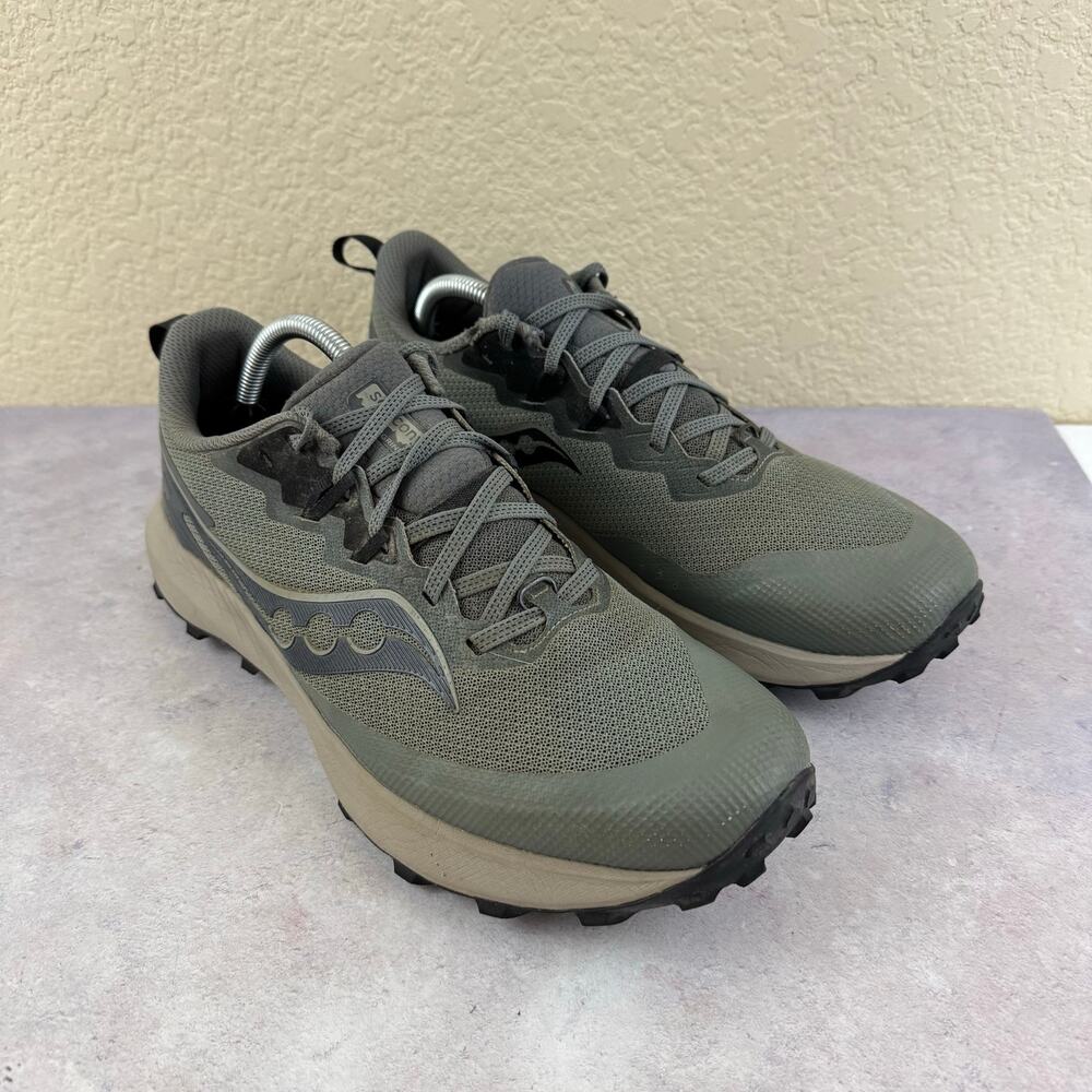 Saucony Peregrine 14 S20916-101 Athletic Shoes Mens 11.5 Gray Mesh Trail READ